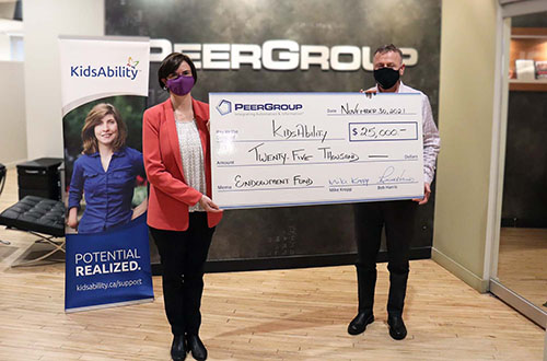PEER Group's 2021 donation to Kidsability