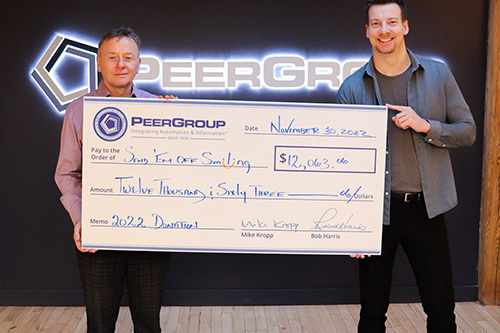 PEER Group's 2022 donation to the Send'em off smiling