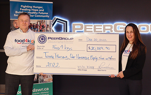PEER Group's 2022 donation to Food4Kids