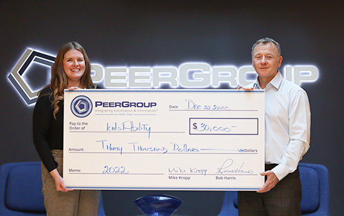 PEER Group's 2022 donation to the KidsAbility