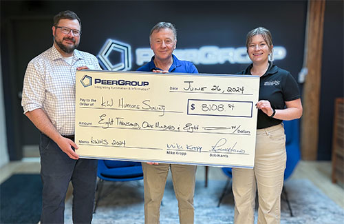 PEER Group donates to KW Humane Society